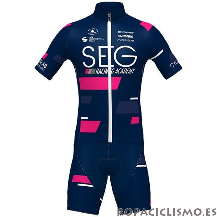 2021 Maillot SEG Racing Academy Tirantes Mangas Cortas Apagado Azul